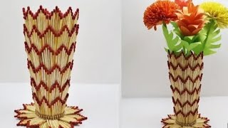 Diy Matchstick Flower Pot [upl. by Riannon]