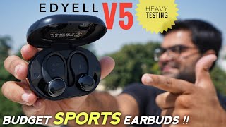 I Tried this Budget Friendly Sports Earbuds ⚡⚡ EDYELL V5 True Wireless Earbuds with Ear hooks ⚡⚡ [upl. by Anelhtak]