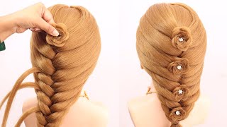 Amazing New Braids For Bridal  New Hairstyle For Medium Hair  Party Wear Hair Style [upl. by Milo799]