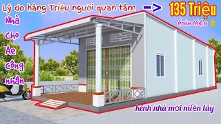 Nhà cấp 4 đơn giản mái tiền chế chỉ khoảng 135 triệu rất phù hợp với mn có thu nhập thấp [upl. by Atimed784]