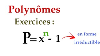 Exercice 03  Algebre 1  S1  Factorisation des polynômes Racines des polynômes [upl. by Cleo]