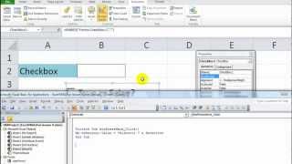 Excel VBA ActiveX Series 2 Checkbox Changing cell value on click and background color [upl. by Atinej]