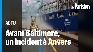 Pont effondré à Baltimore  le cargo Dali avait embouti le port dAnvers en 2016 [upl. by Ellimac113]