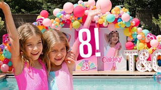 Taytum and Oakleys BIG 8th Barbie Birthday Party [upl. by Orofselet]