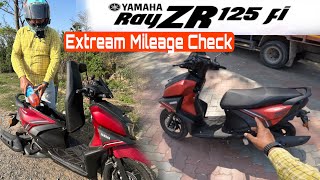 Best Mileage Scooter Yamaha Ray ZR 125 Fi Extreme Mileage Test Done ✔️ [upl. by Strenta]