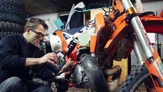 Gearbox Oil Change on KTM EXC 300 [upl. by Geraldine]