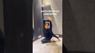 How to do compass pose parivrtta surya yantrasana  advanced yoga poses shorts feed yogapose [upl. by Orna]