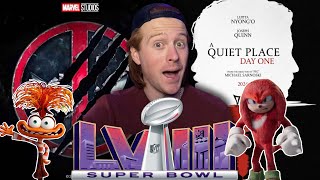 Most Anticipated Super Bowl TrailersDeadpool 3 A Quiet Place Day One amp MORE [upl. by Assert]