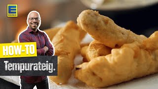 Tempurateig  Tempura für Gemüse Garnelen oder Fleisch selber machen [upl. by Joiner]