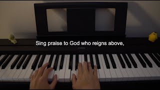 Sing Praise to God piano accompaniment with lyricshymn instrumentalworshippraisekaraokesing [upl. by Gnouhk]