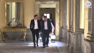 Il Presidente del Consiglio Renzi riceve il Primo ministro del Granducato di Lussemburgo [upl. by Ahsrop]