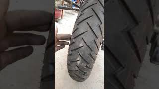 fat tyre install in apache rtr 160  1407017 tyre size short tyreallthebest tubelesstyre [upl. by Annette]