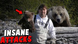 3 Grizzly Bear Attacks CAUGHT On CAMERA [upl. by Marthena]