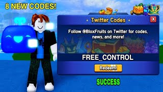 NEW CODES ALL WORKING CODES IN BLOX FRUITS 2024 AUGUST ROBLOX BLOX FRUITS CODES CONTROL [upl. by Weidar]