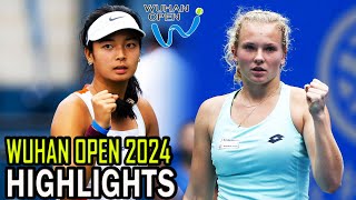 Alexandra Eala vs Katerina Siniakova Round 1 Highlights  Wuhan 2024 [upl. by Tutt]