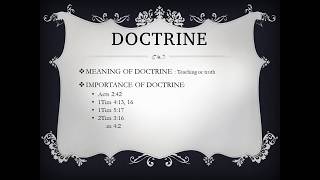 Doctrine  DOCTRINE L1 [upl. by Noteloc]