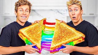 Eating RAINBOW Food Challenge [upl. by Nortyad]