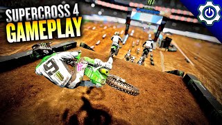 Supercross 4 GAMEPLAY Alpha  Adam Cianciarulo  St Louis [upl. by Gilles]