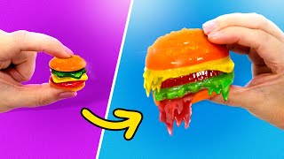 Ideias BRILHANTES para Presentes Fáceis e Experimentando Doces Gringos 🍬 Gummy Burger Hot Dog Moti [upl. by Kristi]