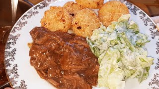 Stoofvlees Beef Stew With Beer Rosti amp Salad Preparation  JennyQ [upl. by Mairem]