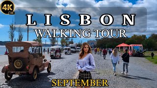 A Lot of Tourists in Lisbon  Lisbon Portugal Walking Tour4k Video💥✨ [upl. by Nuyh]