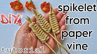 DIY spikelet from paper vine tutorial korb selber flechten papervine rattan diy diycrafts [upl. by Guido111]