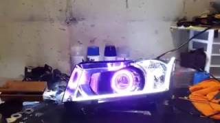 Chevy Cruze Halo Headlight Retrofit Projector Hid Halos Demon Eyes and Custom Shroud s [upl. by Vena]