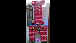 DIY Decoração de Natal Idéias Montando Lareira fácil 🎅🎄 [upl. by Nyleikcaj]