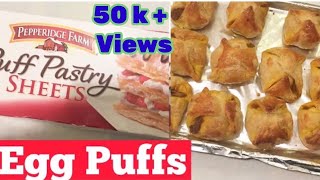 How to make Egg Puff Recipe with Pastry Sheets  Egg Puffs recipe [upl. by Aihseuqal765]