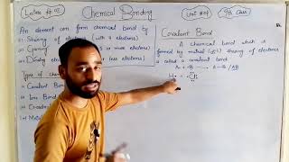 Covalent bonds amp its types  Chemical Bonding  Chapter 4 9th class [upl. by Ala]