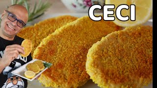 Cotolette di Ceci croccanti ricetta Rapanello di ceci [upl. by Oinotla]