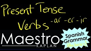 PRESENT TENSE how to conjugate form AR ER IR verbs in the present indicative [upl. by Kaete]