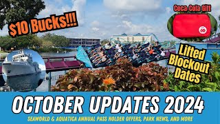 October 2024 SeaWorld Parks Pass Member Updates [upl. by Awuhsoj126]