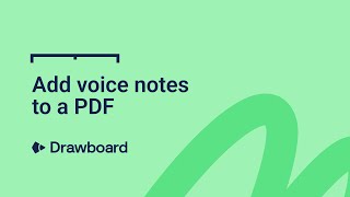 How to add voice notes to a PDF on Drawboard PDF [upl. by Nnail]