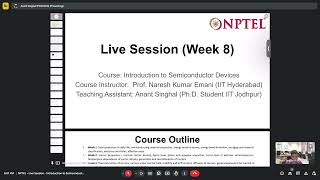 noc24 EE99  Introduction to Semiconductor Devices  NPTEL  Week 8 [upl. by Rufford]