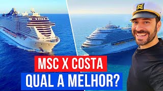 MSC ou COSTA Qual Tem os Melhores CRUZEIROS MSC Grandiosa e Costa Diadema na temporada brasileira [upl. by Aynodal]