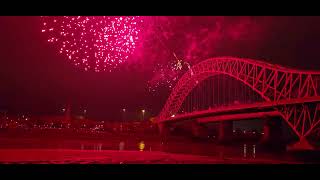 Runcorn bridge fireworks display November 2024 [upl. by Ennis514]