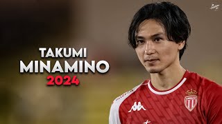 Takumi Minamino 2024  Amazing Skills Assists amp Goals  Monaco  HD [upl. by Sibie]