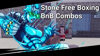 YBA Stone Free Boxing BnB Combos [upl. by Llerrit234]