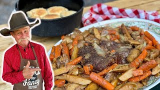 Old Fashioned Pot Roast Like Mama Made with All the Fixins [upl. by Akemet564]