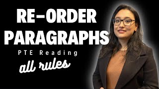 How to solve reorder paragraphs  Learn all rules in 30 mins  Best PTE Institute [upl. by Tnelc]