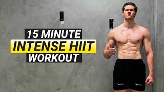 15 MIN INTENSE HIIT WORKOUT BODYWEIGHT FOLLOW ALONG [upl. by Nnairda338]