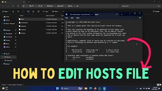 How to Edit Hosts File in Windows 11 [upl. by Dinsdale509]