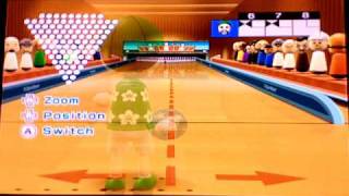 Wii Sports Resort 100 Pin Bowling Perfect 3000 [upl. by Nnylireg287]