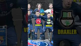 Squad PSG vs Barcelona UCL 2017 bintangbola shortsfeed [upl. by Annia]