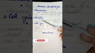 ChromosomeChromatidCell cycle definition biology biologyclass12 genetics ytshortsindia [upl. by Lechar]