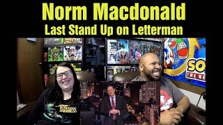 React to Norm Macdonald Last Stand Up on Letterman Reaction [upl. by Aisnetroh]