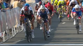 Fernando Gaviria Beats Mark Cavendish At Tour of Oman [upl. by Solita68]