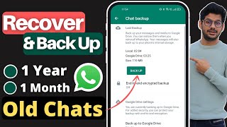 How to RecoverRestore Whatsapp Chats  How to Recover old Whatsapp Deleted Messages [upl. by Cherry645]