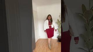 Day 25 of 30 days Fall 🍂 winter Outfits  Burgundy Sweater Dress  Boots falloutfits plussize [upl. by Anneh]